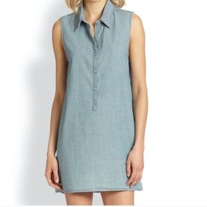 WOMENS SLEEVELESS LIGHT WASH RAG AND BONE DENIM DRESS SIZE XS